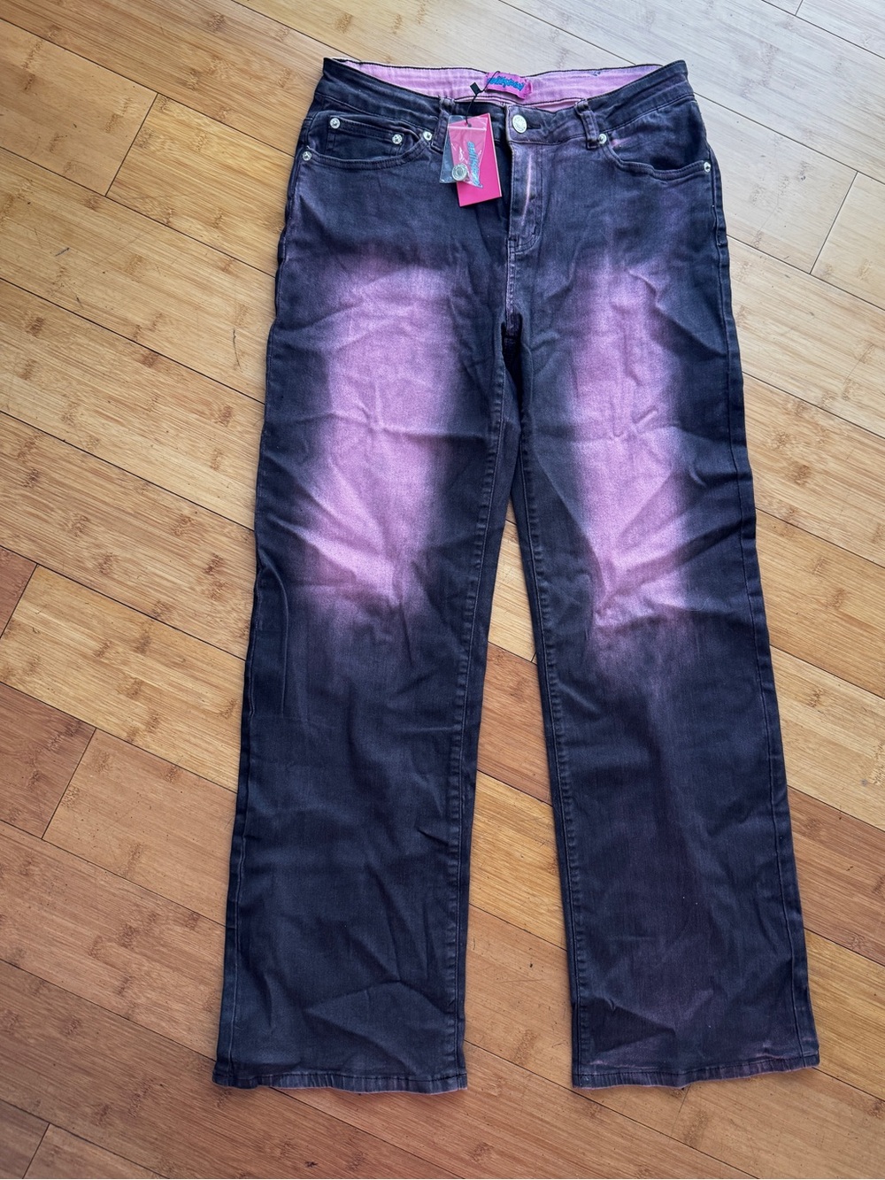 Edikted Y2K pink low rise jeans